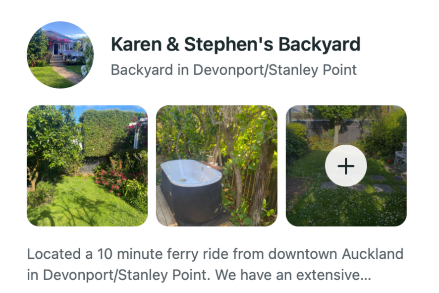 Karen & Stephen's Backyard - Early Host